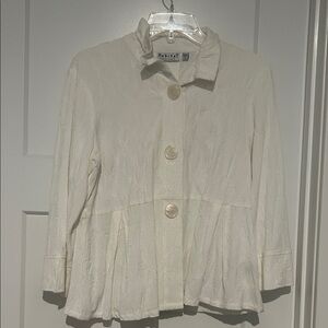 Habitat Women's Ivory Textured Blazer / Top